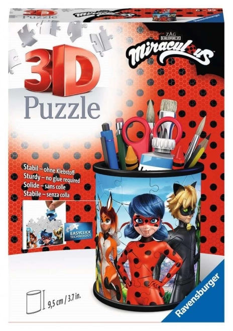 Ravensburger 3D Puzzle Station: Miraculous Ladybug and Cat Noir