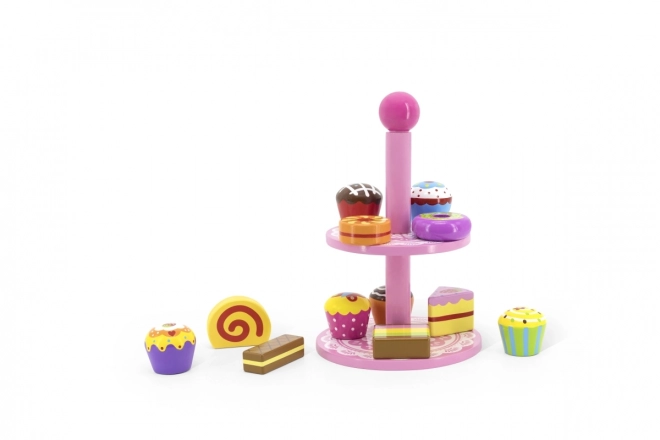 Wooden Dessert Play Set with Stand