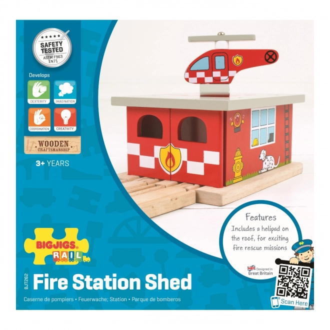 Bigjigs Rail Fire Station Depot