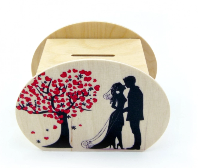 Wooden Wedding Piggy Bank