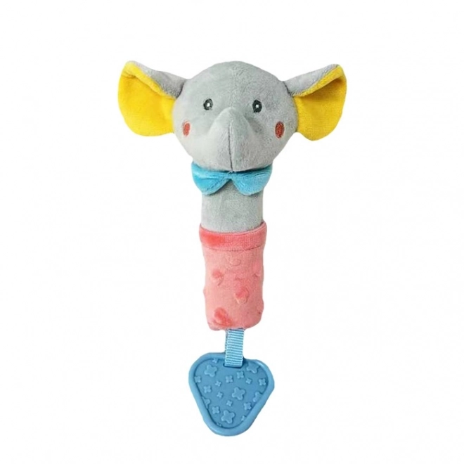 Sound Toy Peach Gray Elephant 17 cm