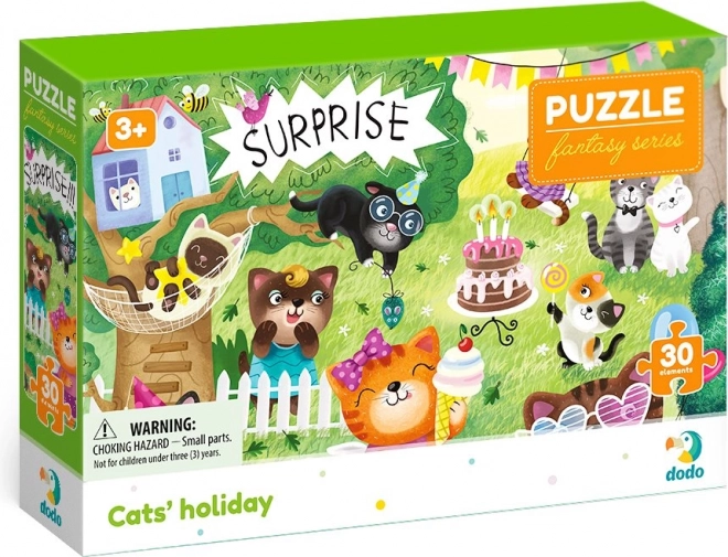 DODO Puzzle Fantasy: Kattenvakantie 30 stukjes