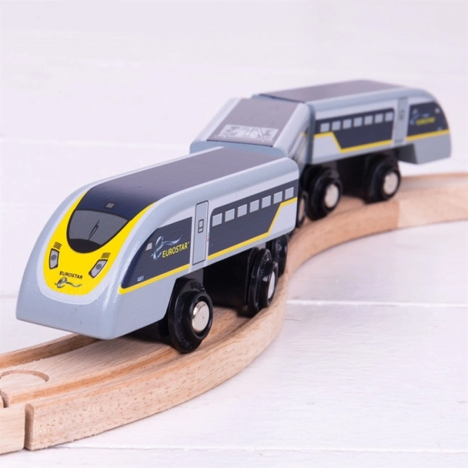 Bigjigs Rail Eurostar E320 High-Speed Train Set with Tracks