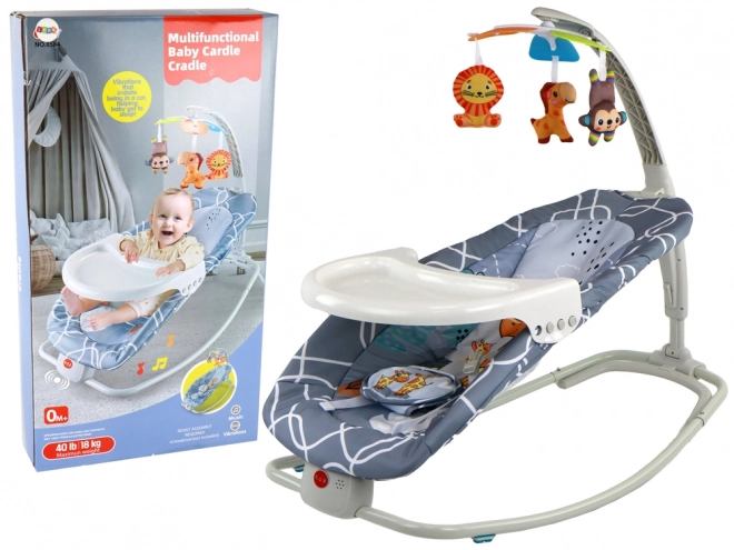 2-in-1 Baby Bouncer and Chair with Sounds and Vibration