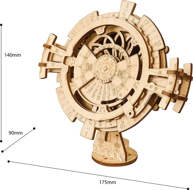 Wooden 3D Mechanical Calendar Puzzle