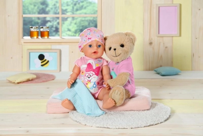 Baby Born Teddy Bear with Pink Outfit