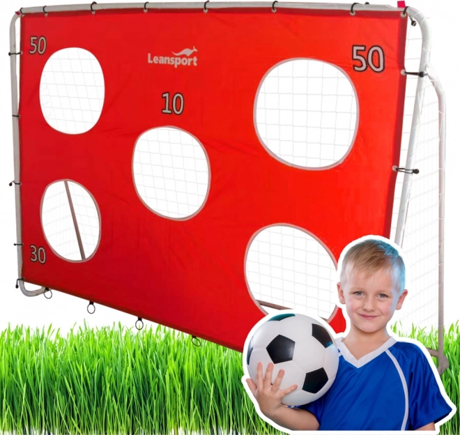 Porta da allenamento calcistica con rete bersaglio rossa 213x152x75 cm