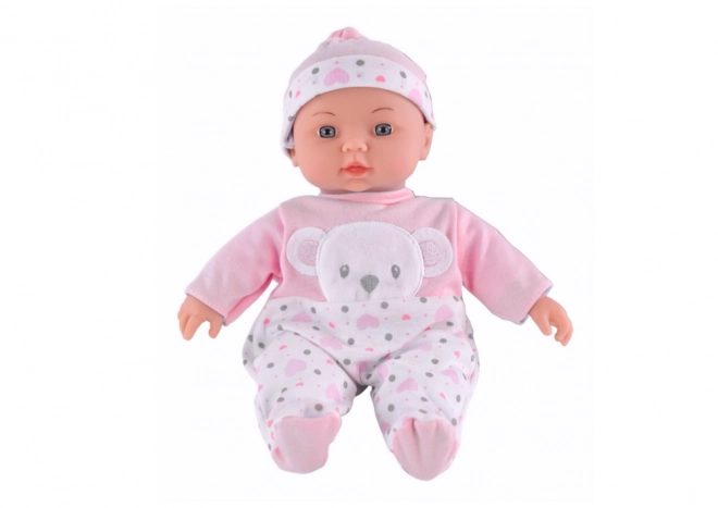 Baby Doll with Pink Pajamas and Bear Hat