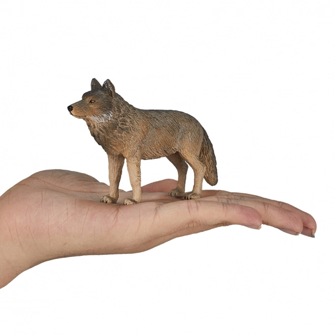 Realistic Standing Grey Wolf Figurine