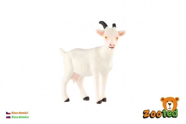 Plastic Domestic Goat Figurine 8cm