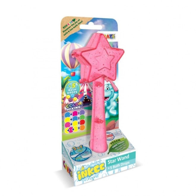 Magic wand star shape with bath drops