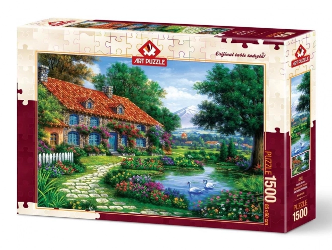 Garden with Swans Puzzle - 1500 Pieces