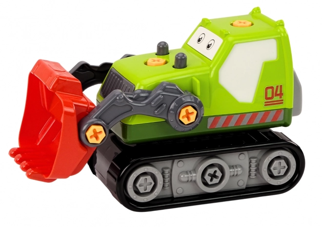 Cartoon Track Excavator DIY Green