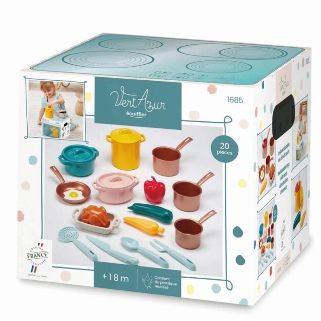 Large Kitchen Playset with Food and Cookware