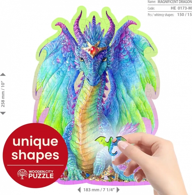 Wooden Puzzle Majestic Dragon