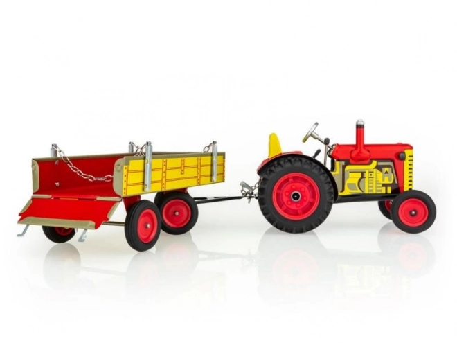 Red Tractor With Trailer By Kovap