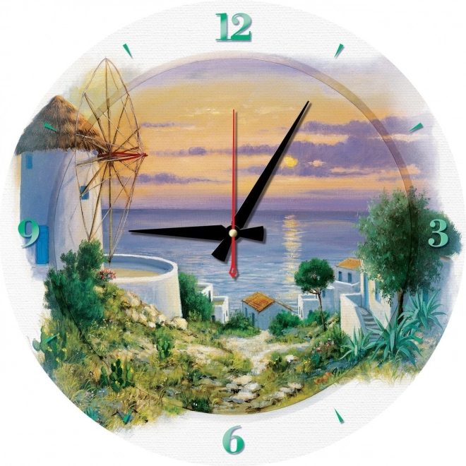 Art Puzzle Clock Evening by the Aegean Sea