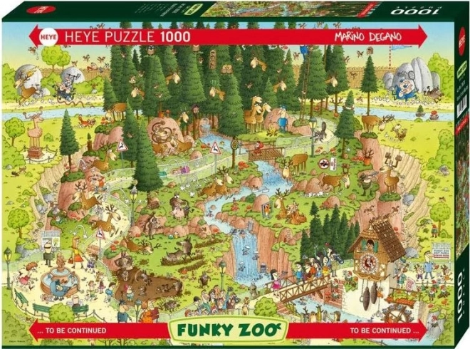 Heye Puzzle Crazy Zoo: Black Forest Exhibit 1000 Pieces