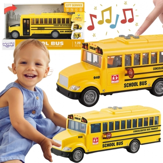 Interaktivni školski autobus WOOPIE 1:20 s efektima i otvarajućim vratima