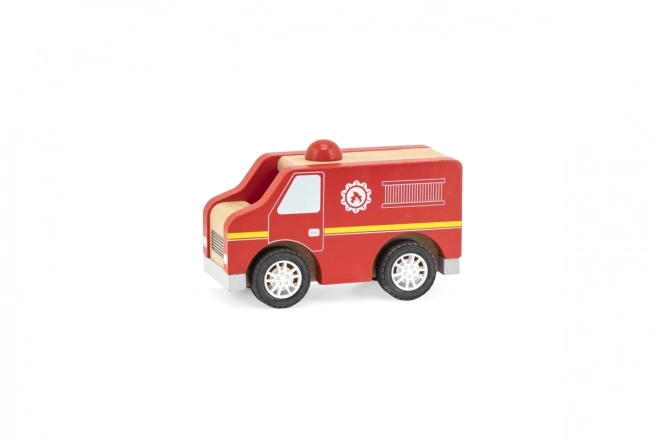 Wooden Fire Truck Toy