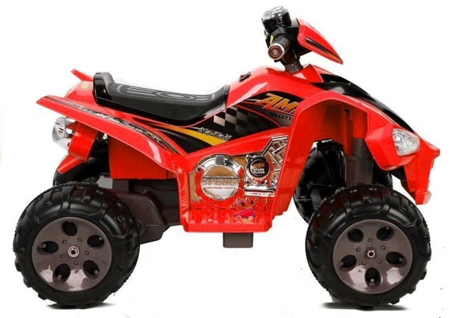 Red Battery-Powered Quad with Large Wheels