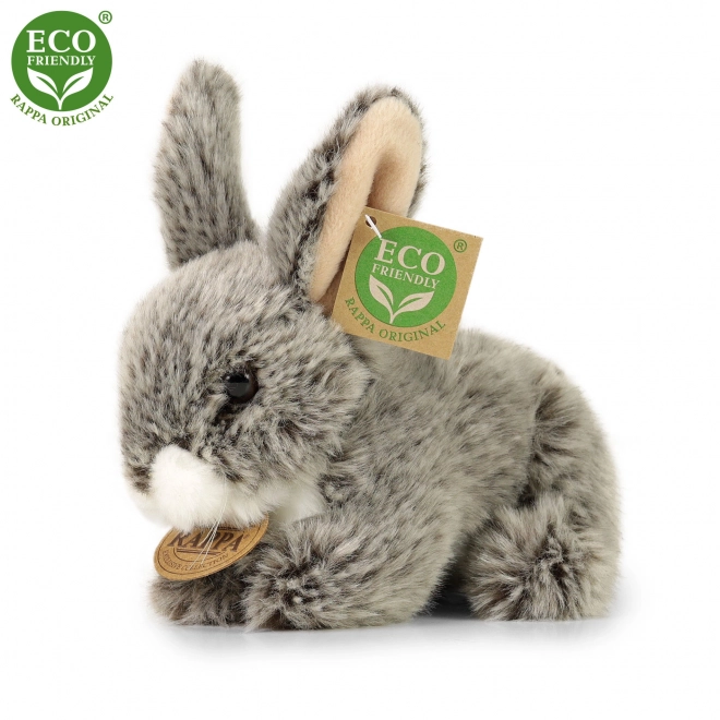 Dark Gray Eco-Friendly Plush Rabbit 17cm