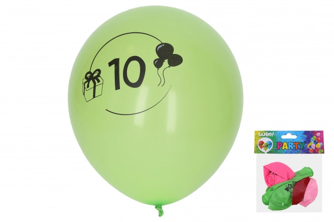 Inflatable Balloon Set - 30cm with Number 10