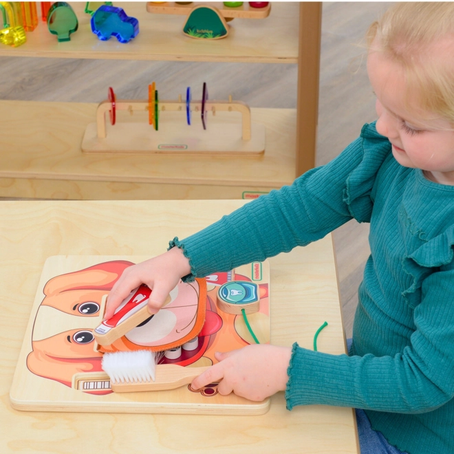Masterkidz educational wall-mounted dental hygiene board with dog