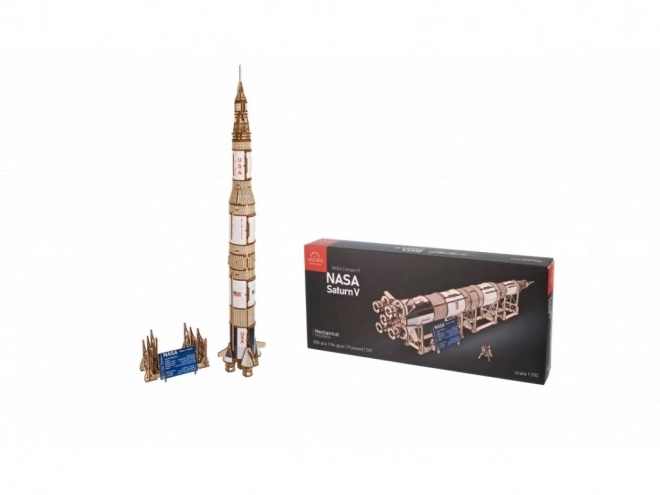 Ugears 3D Wooden Mechanical Puzzle Saturn V