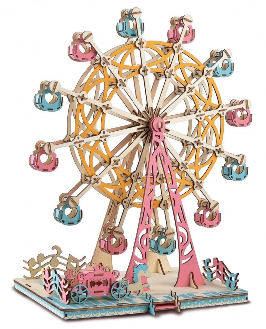 Pastel Wooden 3D Puzzle Ferris Wheel