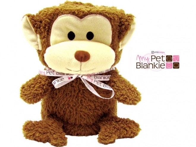 Soft Blanket Monkey Plush Pillow