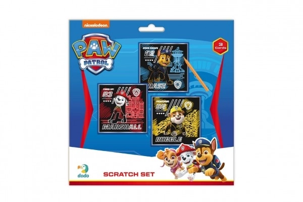 Scratch Art Images Set with Paw Patrol