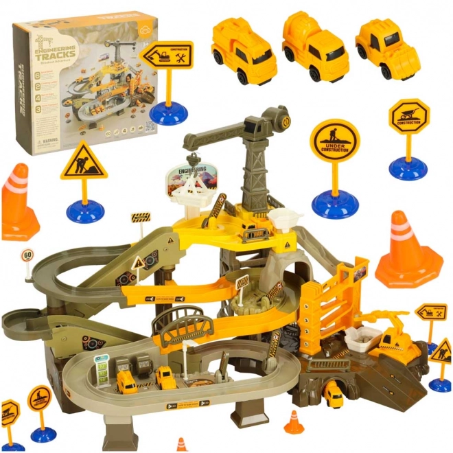 Electric Multi-Level Parking Construction Toy Set