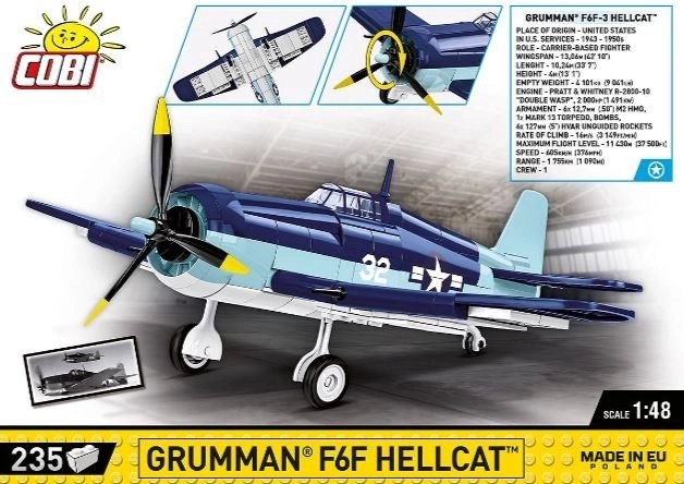 Grumman F6F Hellcat Building Blocks Set