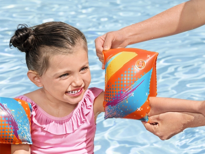 Colorful Swimming Arm Bands with Butterfly Design