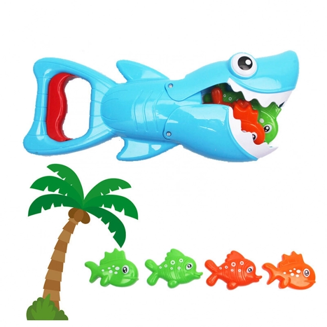 Bath Toy Set Shark Fish Hunter Blue