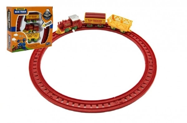 Toy Train Set with Key and 2 Carriages