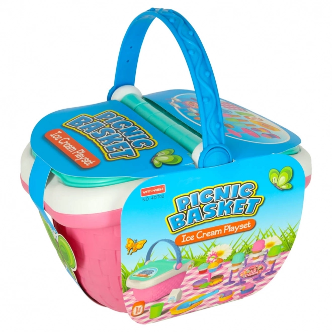 Cesto da picnic con dessert