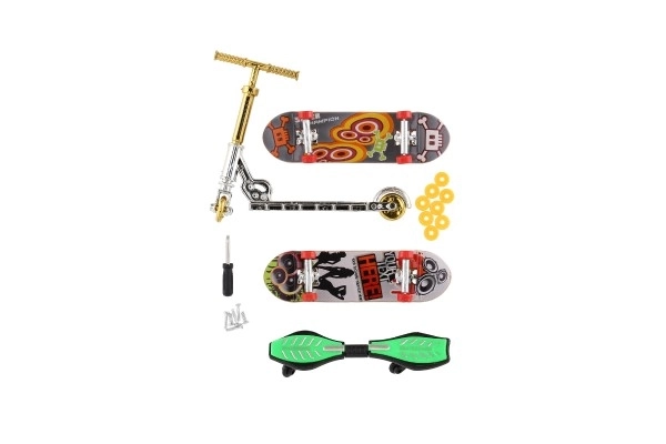 Mini Skateboard and Scooter Toy Set