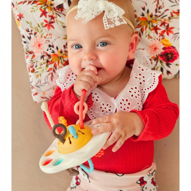 Woopie bébi Montessori szenzoros játék rágóka csörgő UFO