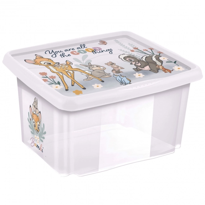 Storage Box with Lid 45L Bambi Transparent