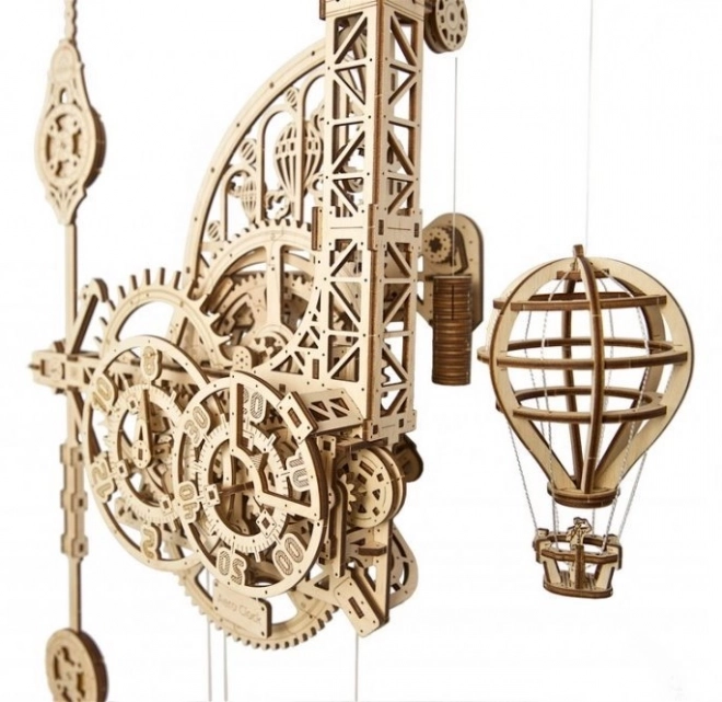 3D Wooden Puzzle Aero Clock with Pendulum