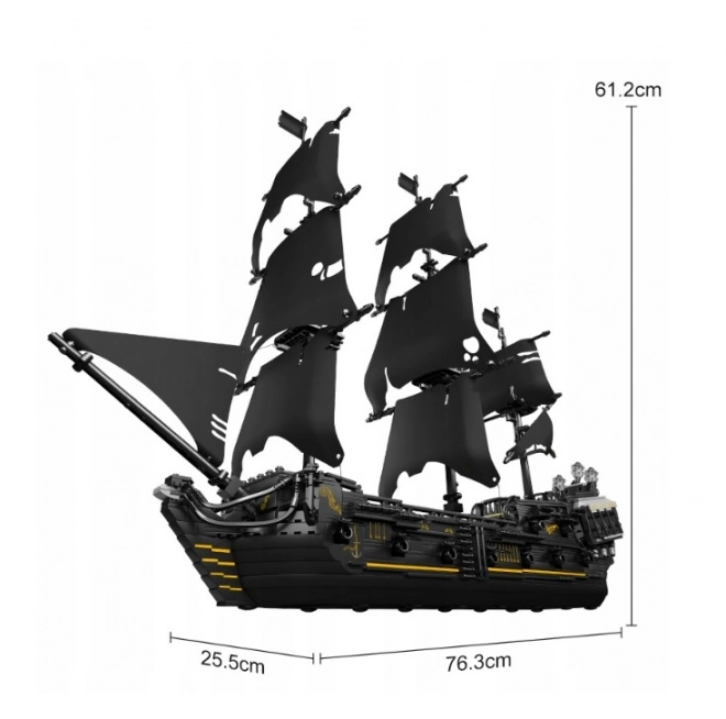 Pirate Ship Building Blocks Black Sail Set