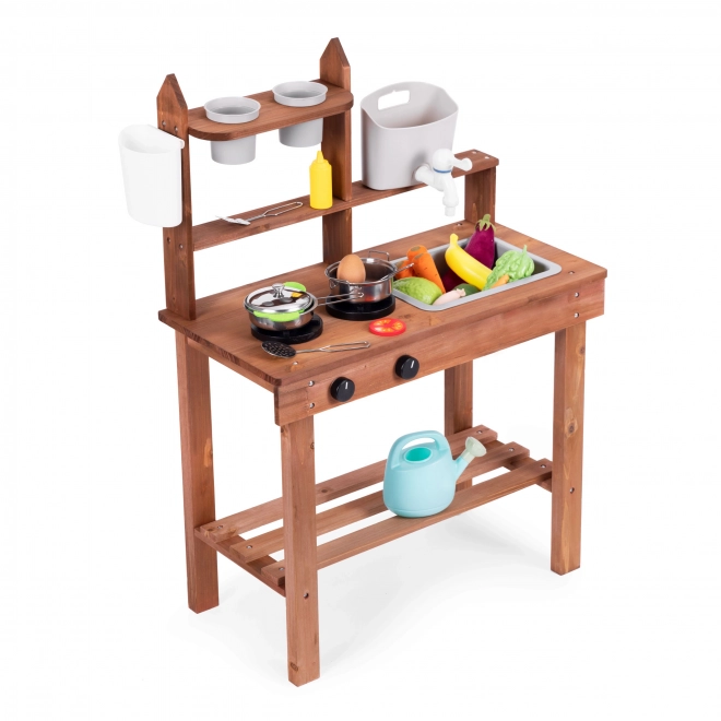 Children's Outdoor Mud Kitchen Made of Fir Wood by Ecotoys