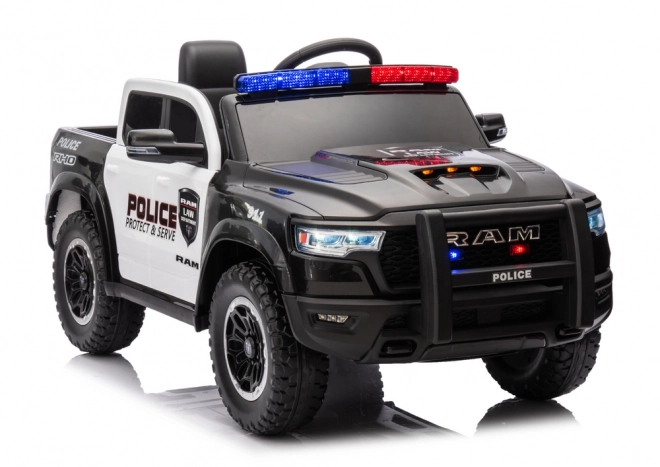 Battery-Powered Dodge Ram Police Car Black