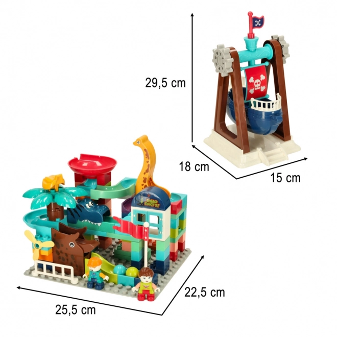 Building Block Marble Run Set