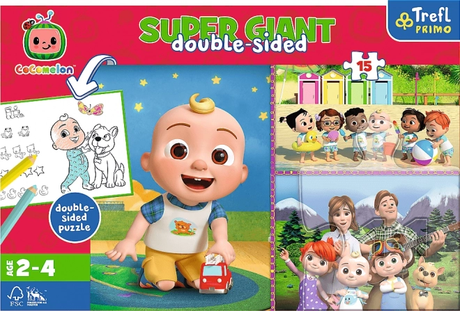 Cocomelon Double-Sided Puzzle: Fun Day with Friends Super Giant