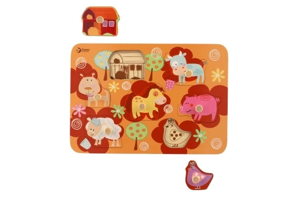 Wooden Farm Animals Puzzle Board