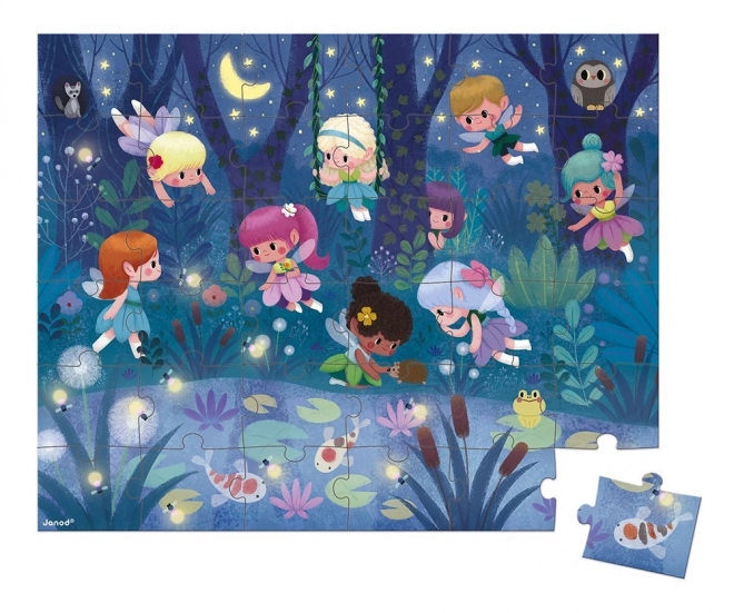 Janod Night Fairies Puzzle Suitcase