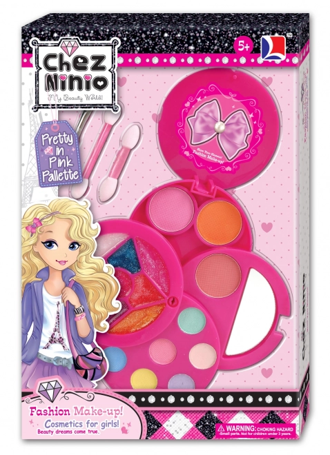 Children's Makeup Kit with Pink Cosmetic Bag